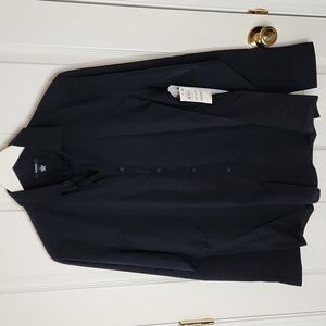 Men's Alfani deep black button up dress shirt wedding work restaurant formal NWT